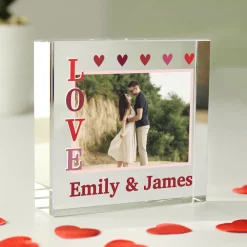 Personalised LOVE Photo Upload Crystal Token