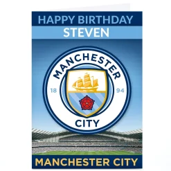 Personalised Manchester City Birthday Card