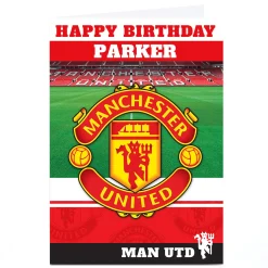 Personalised Manchester United Birthday Card