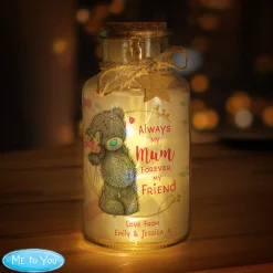 Personalised Me To You Forever My Friend LED Glass Jar