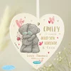 Personalised Me To You Hold You Forever Wooden Heart Decoration