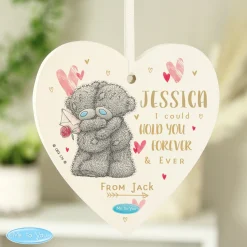 Personalised Me To You Hold You Forever Wooden Heart Decoration