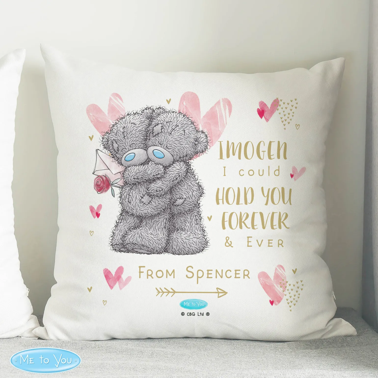 Personalised Me To You Hold You Forever Cushion