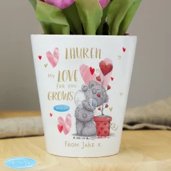 Personalised Me To You Love Grows Plant Pot