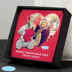 Personalised Me To You Photo Upload Sterling Silver Heart Necklace & Box
