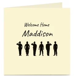 Personalised Military Card - Welcome Home