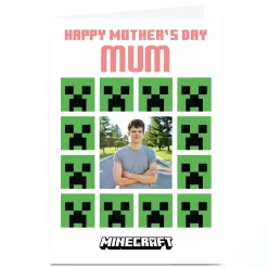 Personalised Minecraft Mother's Day Card - Minecraft Mum