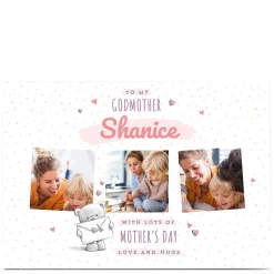 Personalised Mother's Day Photo Card - HUGS To my Godmother