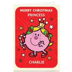 Personalised Mr Men & Little Miss Christmas Card - Princess