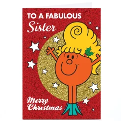 Personalised Mr Men & Little Miss Christmas Card - Fabulous
