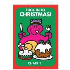 Personalised Mr Men & Little Miss Christmas Card - Tuck In