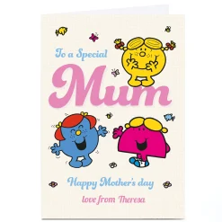 Personalised Mr Men & Little Miss Mother's Day Card - Mum