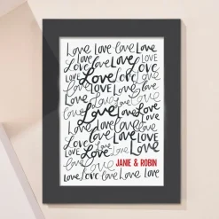Personalised Names Love Portrait Print