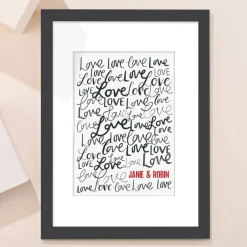 Personalised Names Love Portrait Print