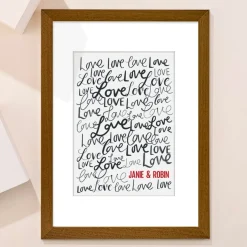 Personalised Names Love Portrait Print