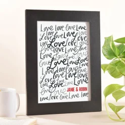 Personalised Names Love Portrait Print
