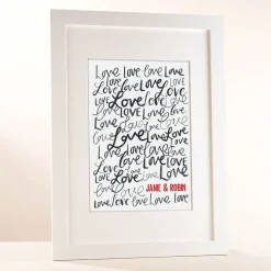 Personalised Names Love Portrait Print