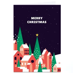 Personalised Neil Clark Christmas Card - Houses