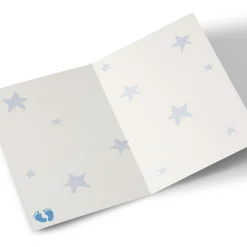 Personalised New Baby Card - Blue Baby Grow