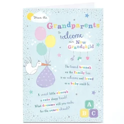 Personalised New Baby Card - To Our New Grandchild