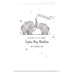 Personalised New Baby Card - Welcome To The World