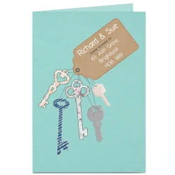 Personalised New Home Card - Set of Keys New Address