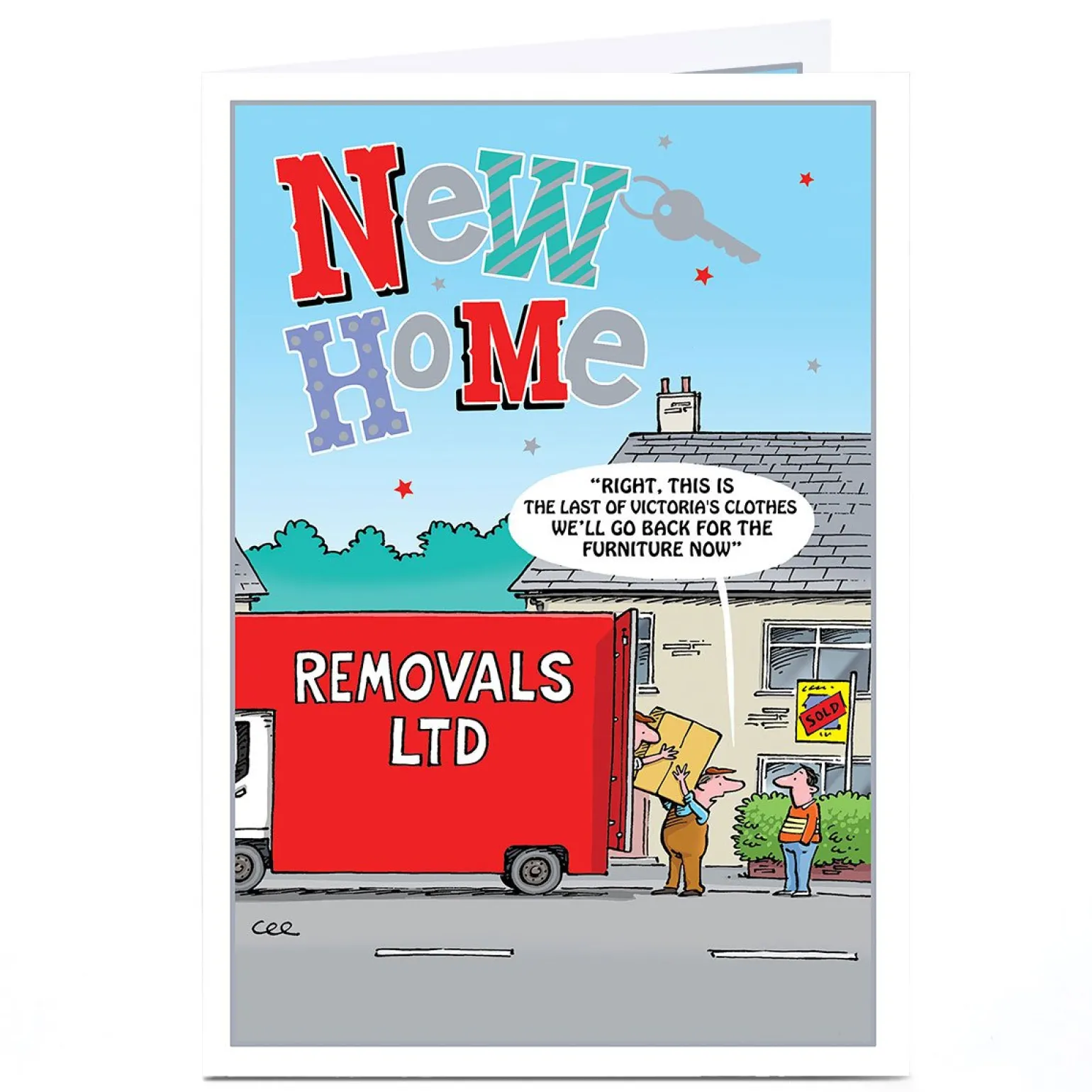 Personalised New Home Card - The Last Of The Clothes