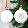 Personalised New Home Ceramic Christmas Bauble