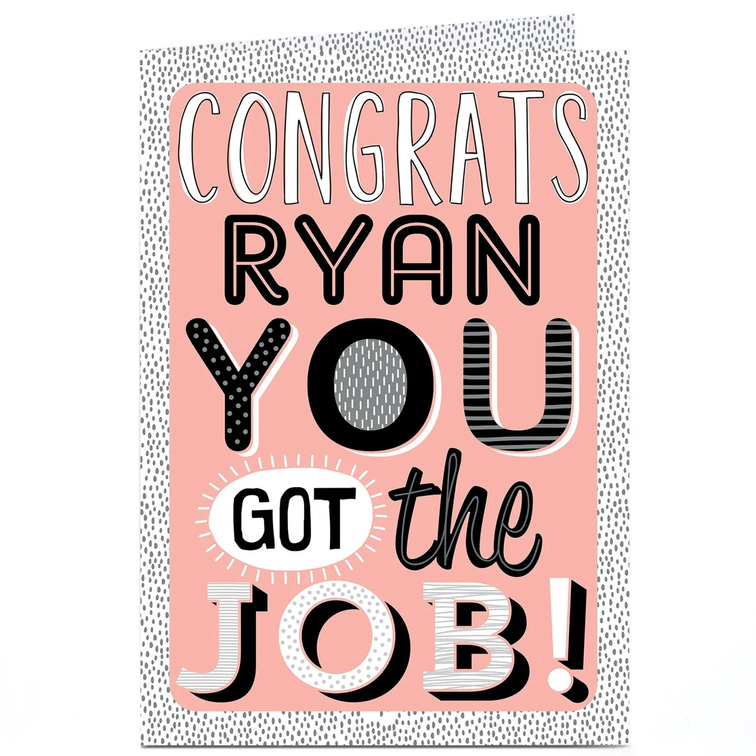 Personalised New Job Card - You Got The Job