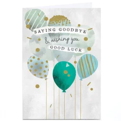 Personalised New Job Card - Goodbye and Good Luck Balloons