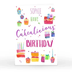 Personalised Nik Golesworthy Birthday Card - Cakealicious Birthday