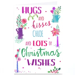 Personalised Nik Golesworthy Christmas Card - Hugs & Kisses