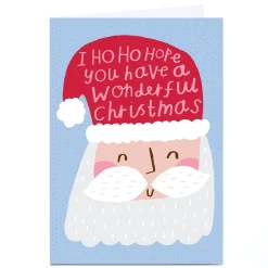 Personalised Nikki Miles Christmas Card - Santa Ho Ho Ho