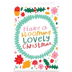 Personalised Nikki Miles Christmas Card - Blooming Lovely