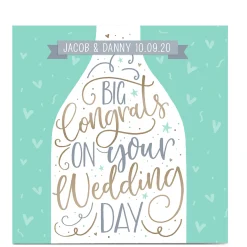 Personalised Nikki Whiston Wedding Card - Big Congrats