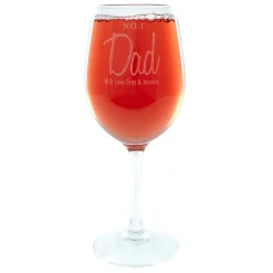 Personalised No1 Dad Wine Glass
