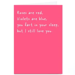 Personalised Ohh Deer Valentine's Day Card - You Fart In Your Sleep