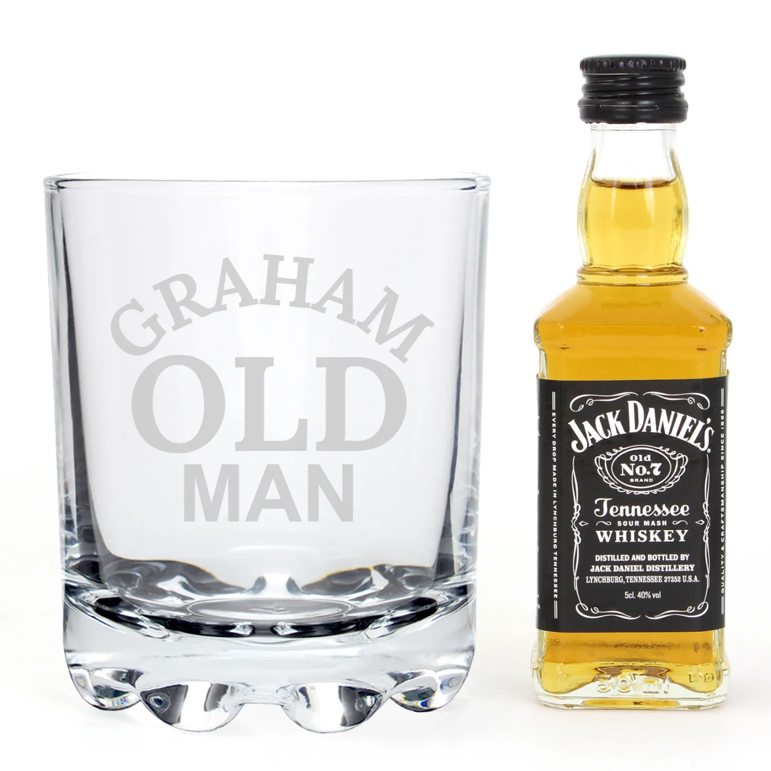 Personalised Old Man Jack Daniels Whisky Gift Set