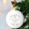 Personalised Our 1st Christmas Ceramic Bauble
