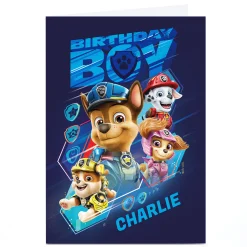 Personalised Paw Patrol Movie Birthday Card - Birthday Boy