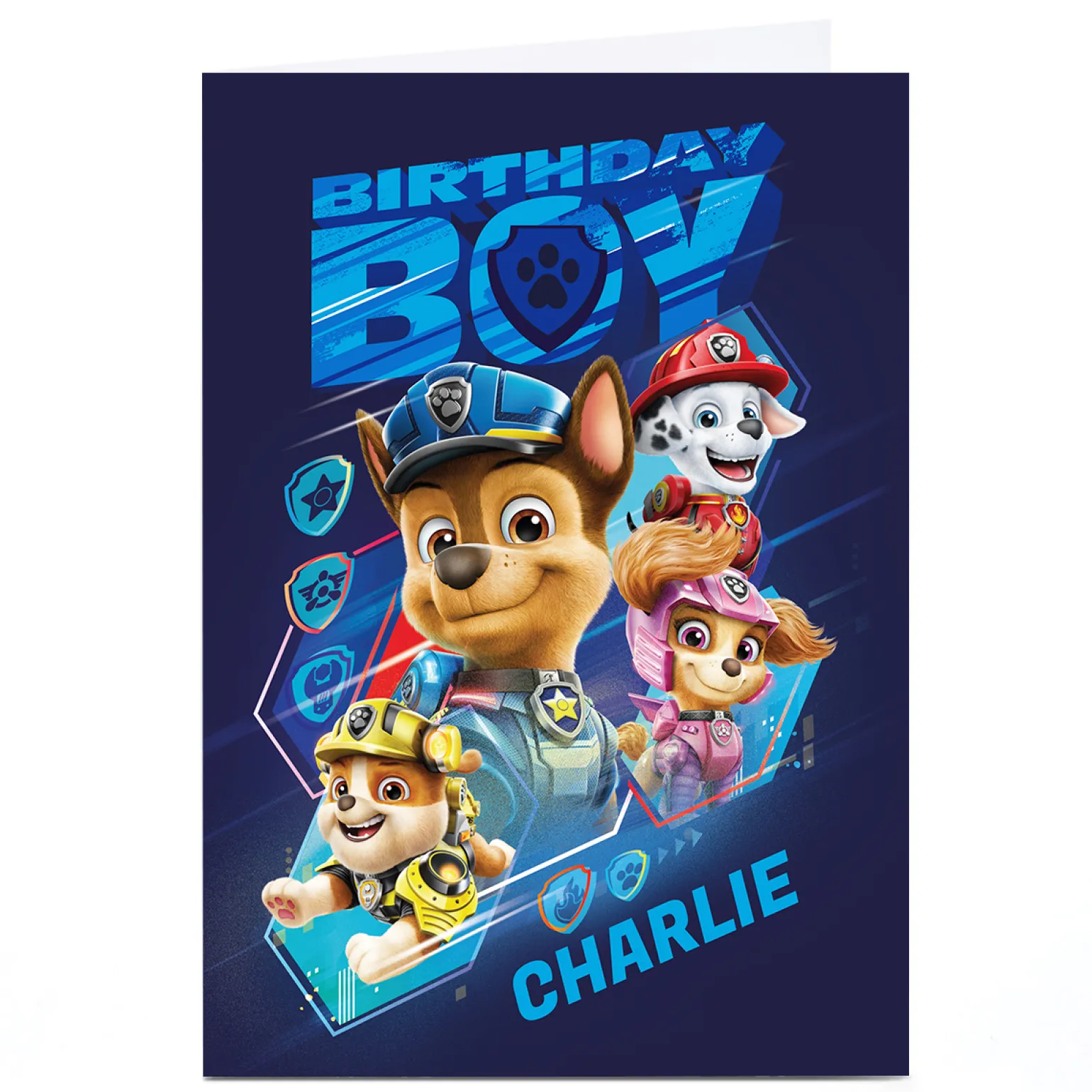 Personalised Paw Patrol Movie Birthday Card - Birthday Boy