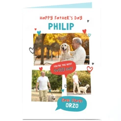 Personalised Pet Day Photo Card - Best Doggy Dad