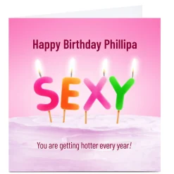 Personalised PG Quips Birthday Card - Hotter Every Year