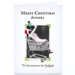 Personalised PG Quips Christmas Card - Trollied