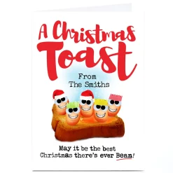 Personalised PG Quips Christmas Card - A Christmas Toast