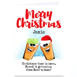 Personalised PG Quips Christmas Card - From Beer to Beer