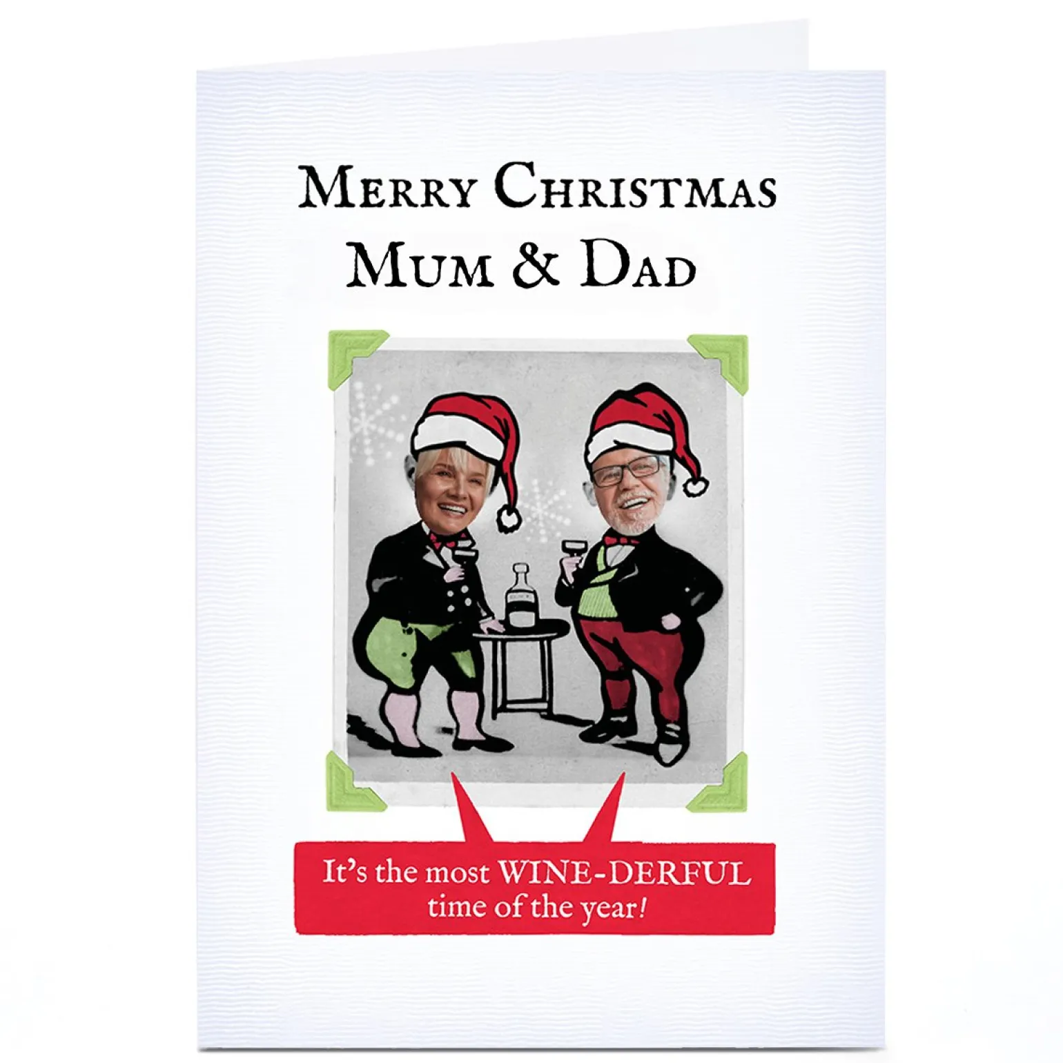 Personalised PG Quips Christmas Card - Wine-derful Time
