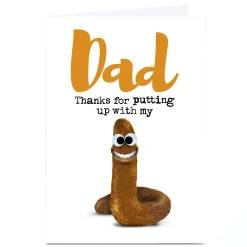Personalised PG Quips Father's Day Card - Dad, Putting Up With My