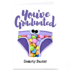 Personalised PG Quips Graduation Card - Smarty Pants!