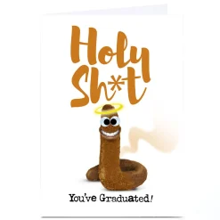 Personalised PG Quips Graduation Card - Holy Sh*t!